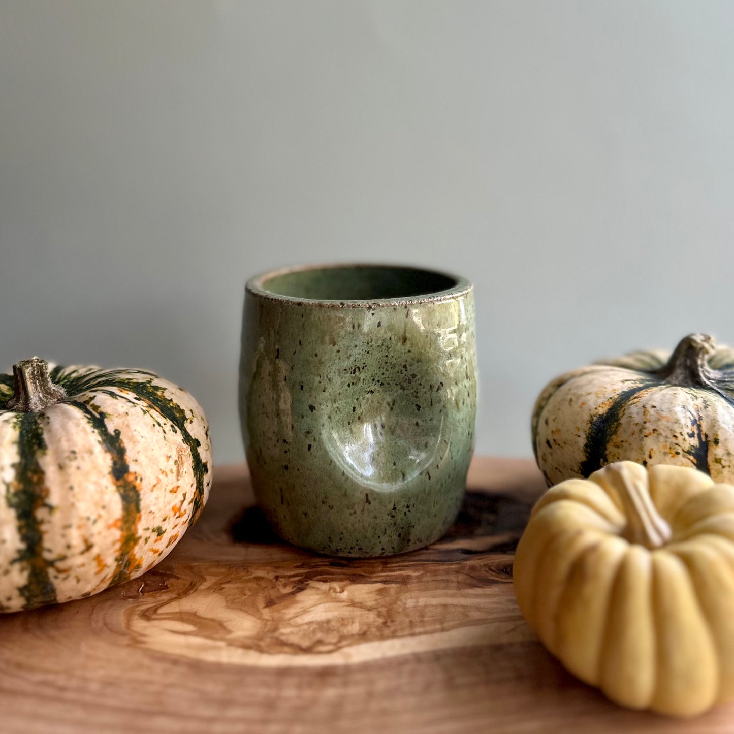 made with love tumbler • small green