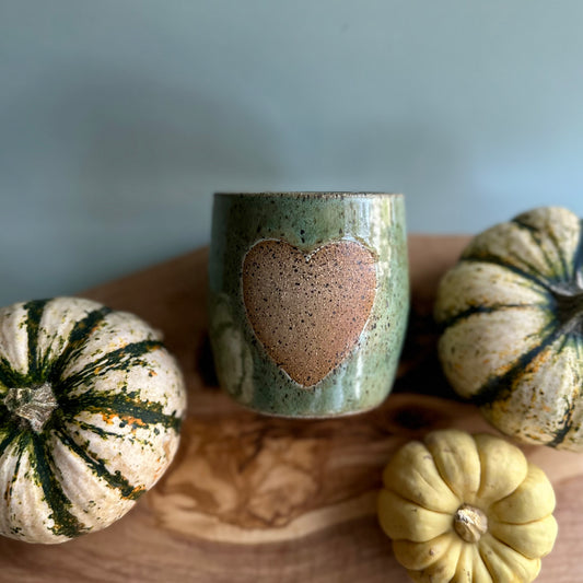 made with love tumbler • small green