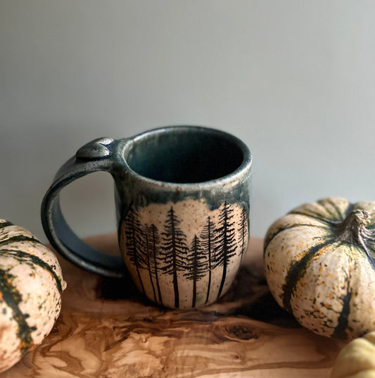 back to the trees heart mug • no. seventeen