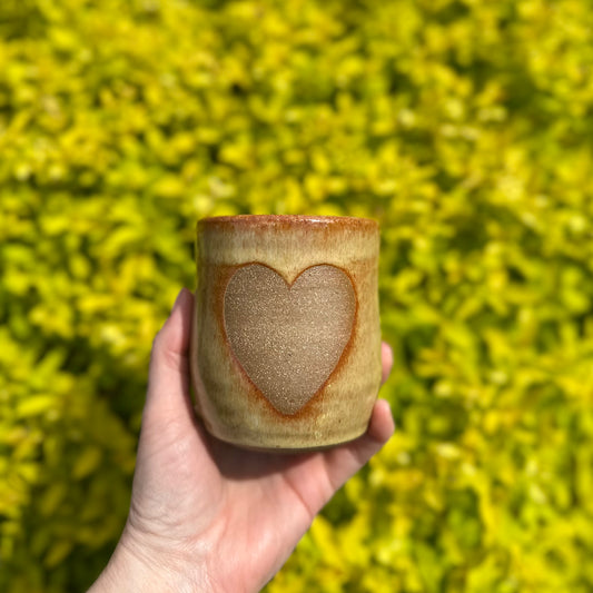 made with love tumbler • yellow