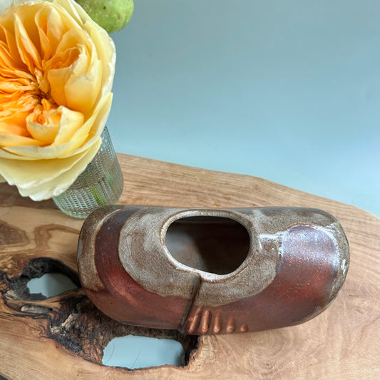 wood-fired • small wobble vase