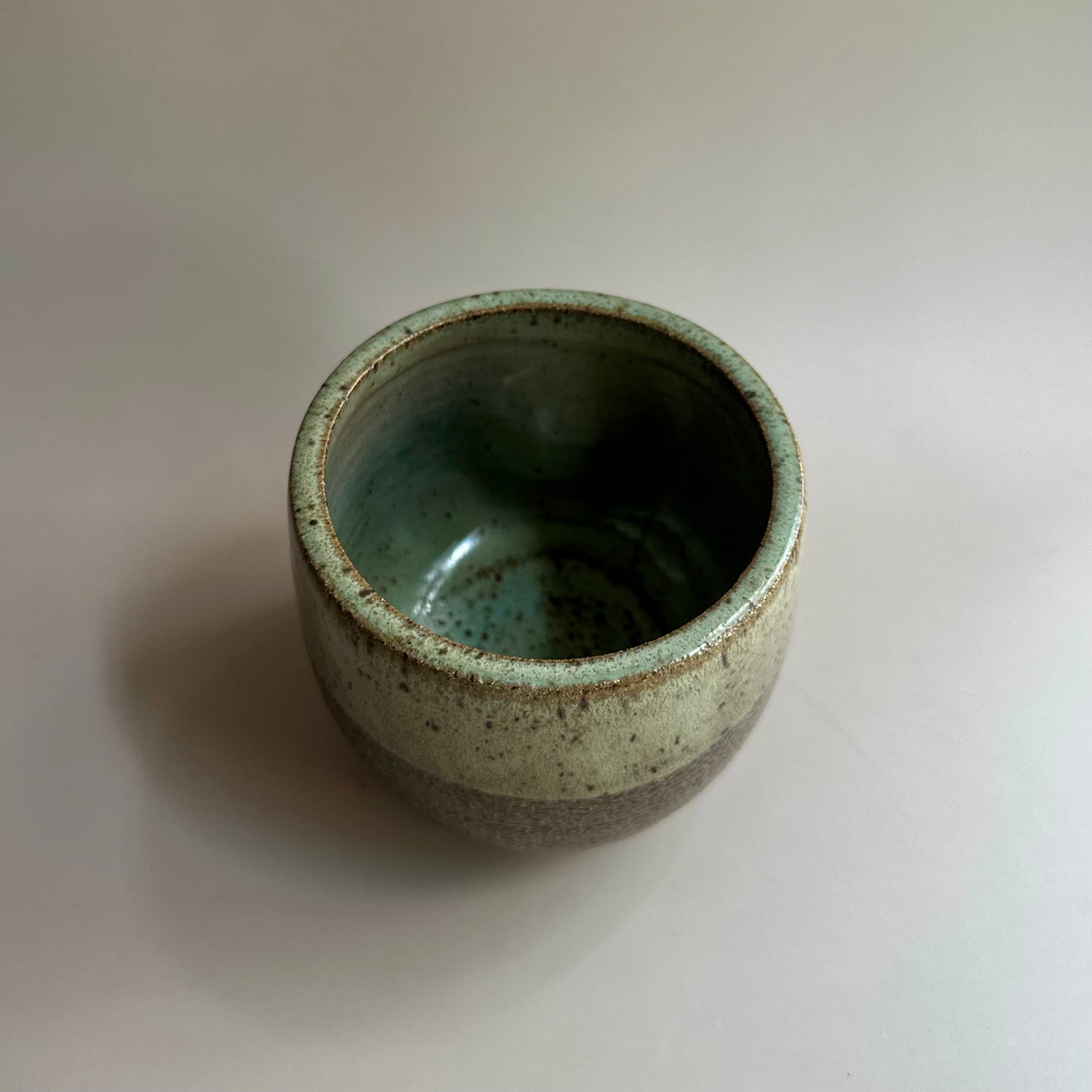 soda-fired indent tumbler • blue-ish