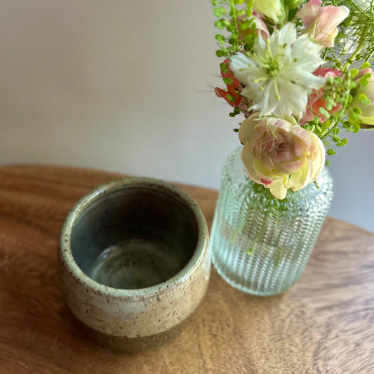 soda-fired cup • blue-ish