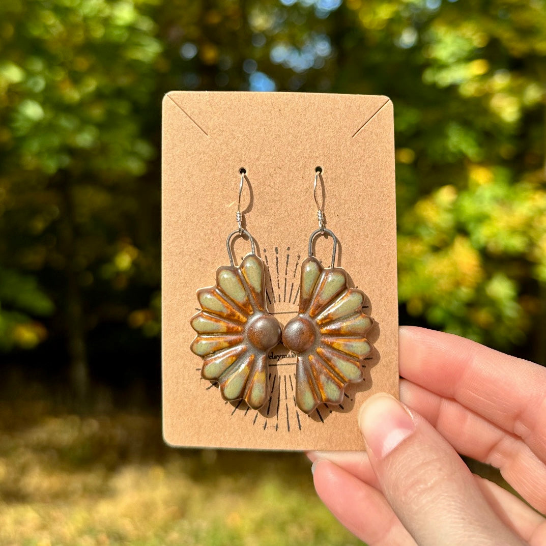 made with love • sunflower earrings