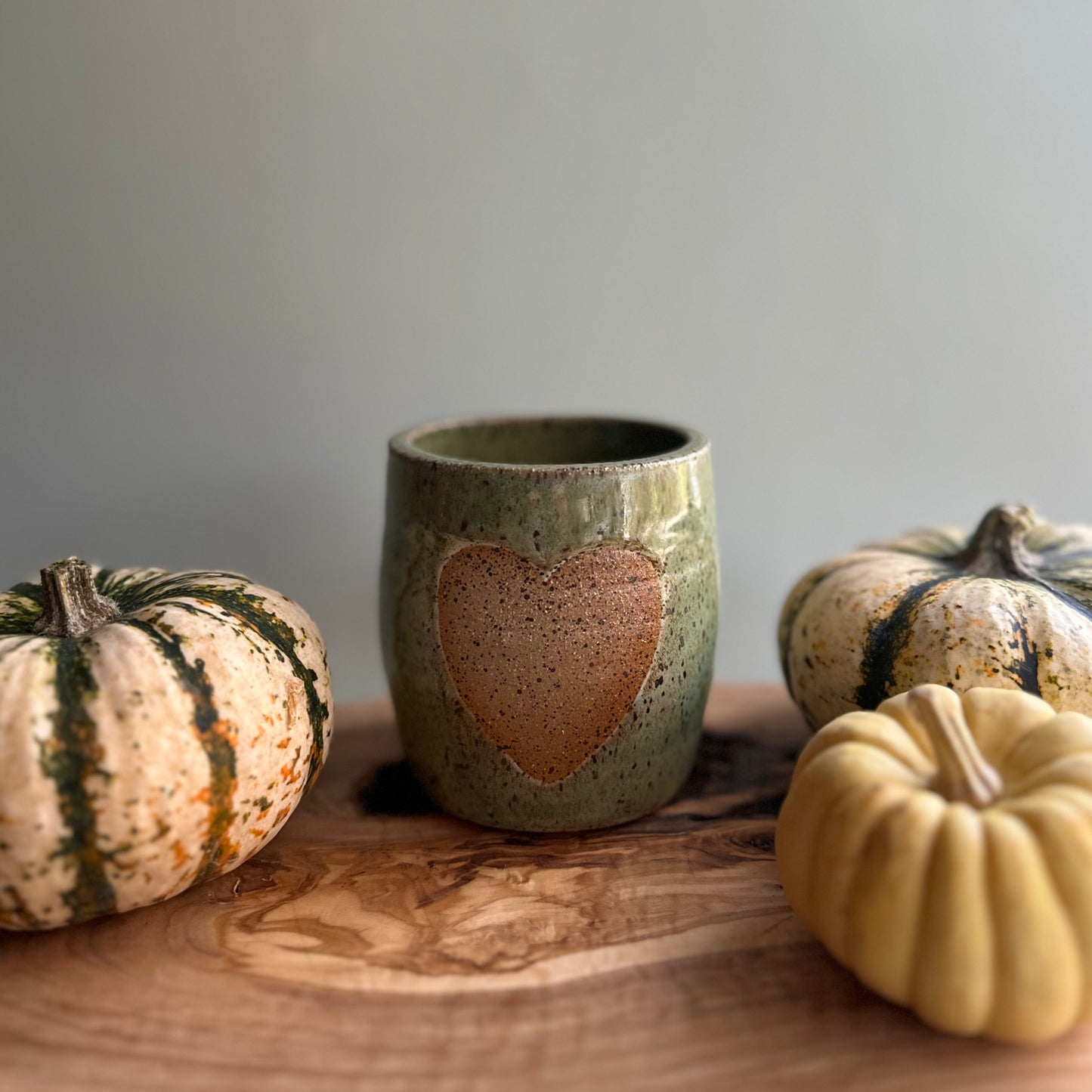 made with love tumbler • small green