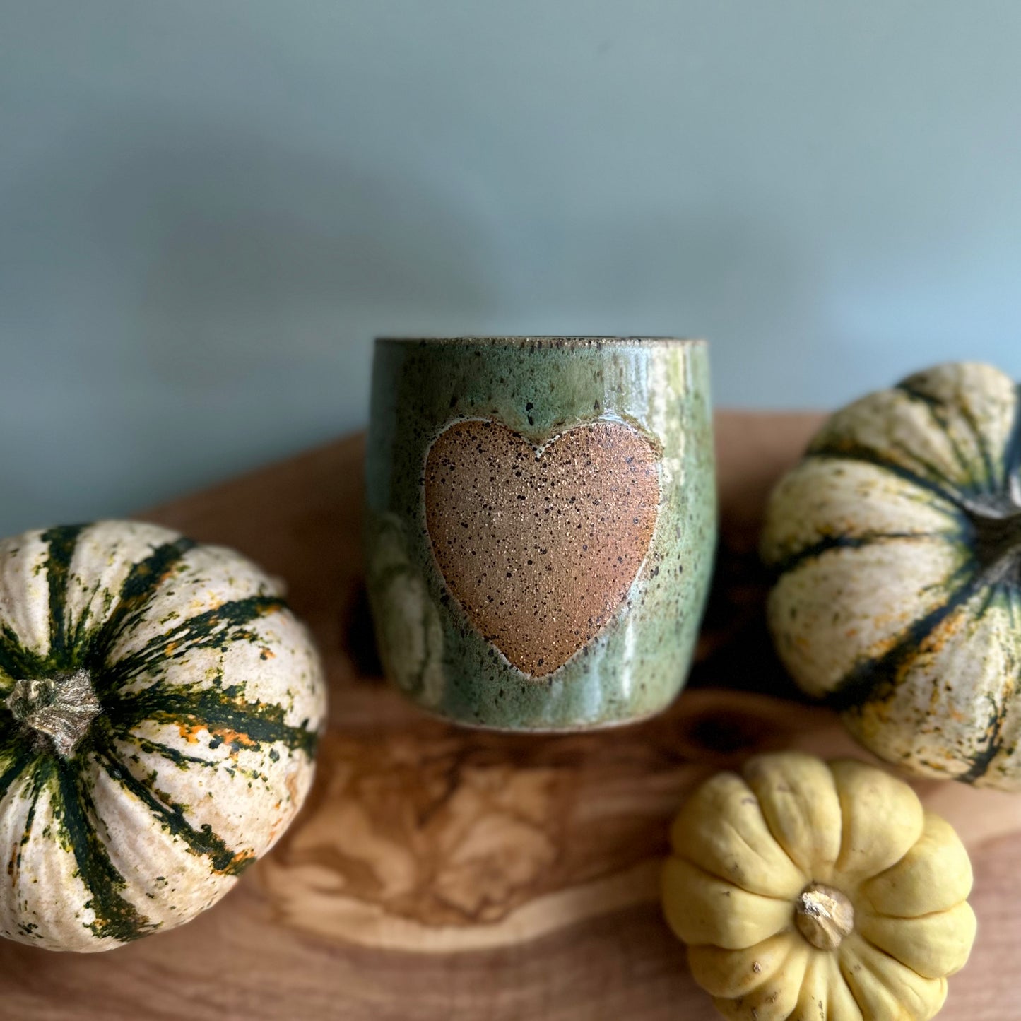 made with love tumbler • small green