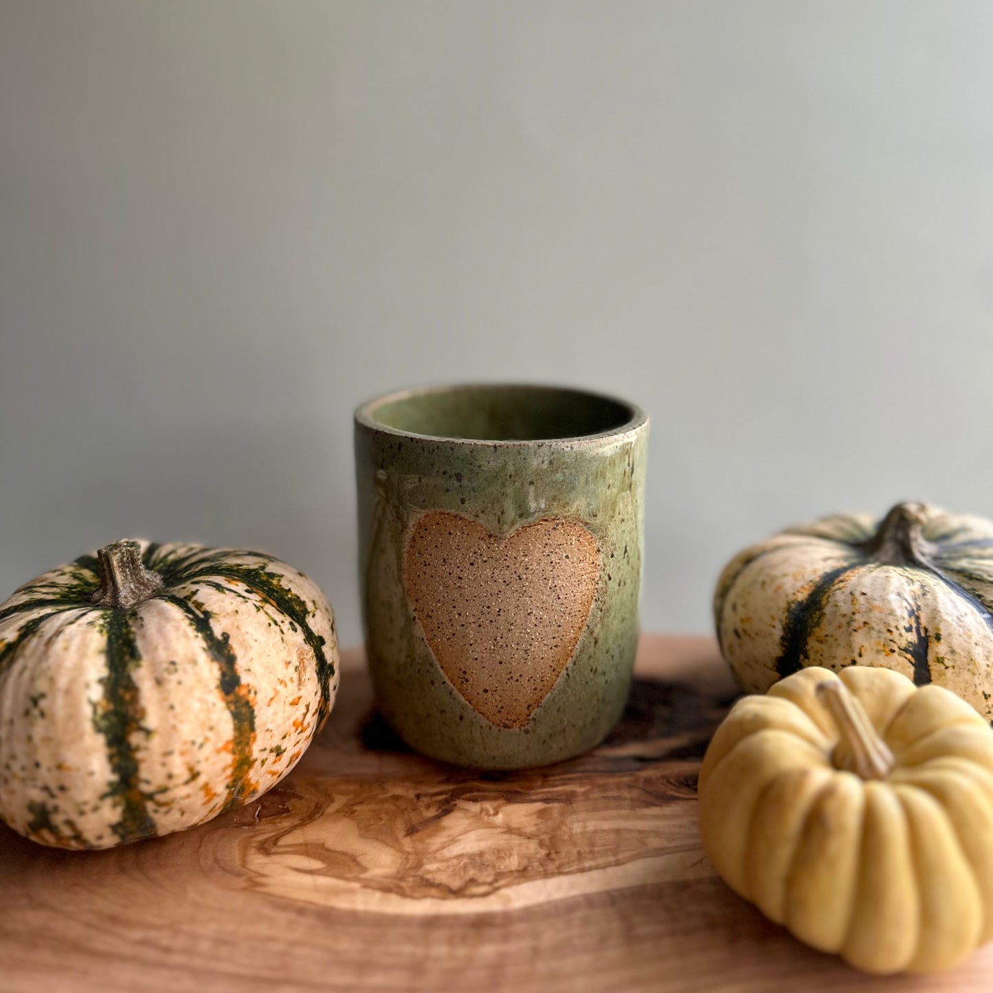 made with love tumbler • medium green