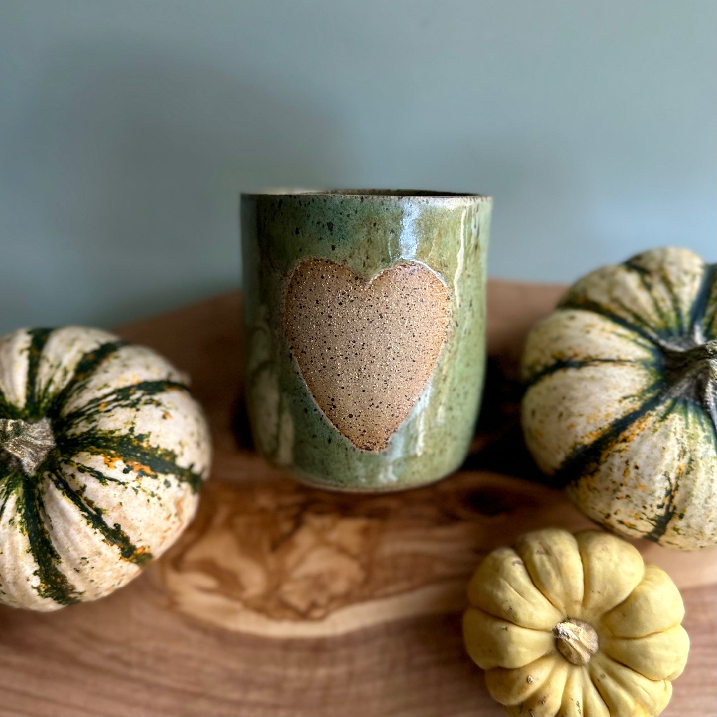 made with love tumbler • medium green