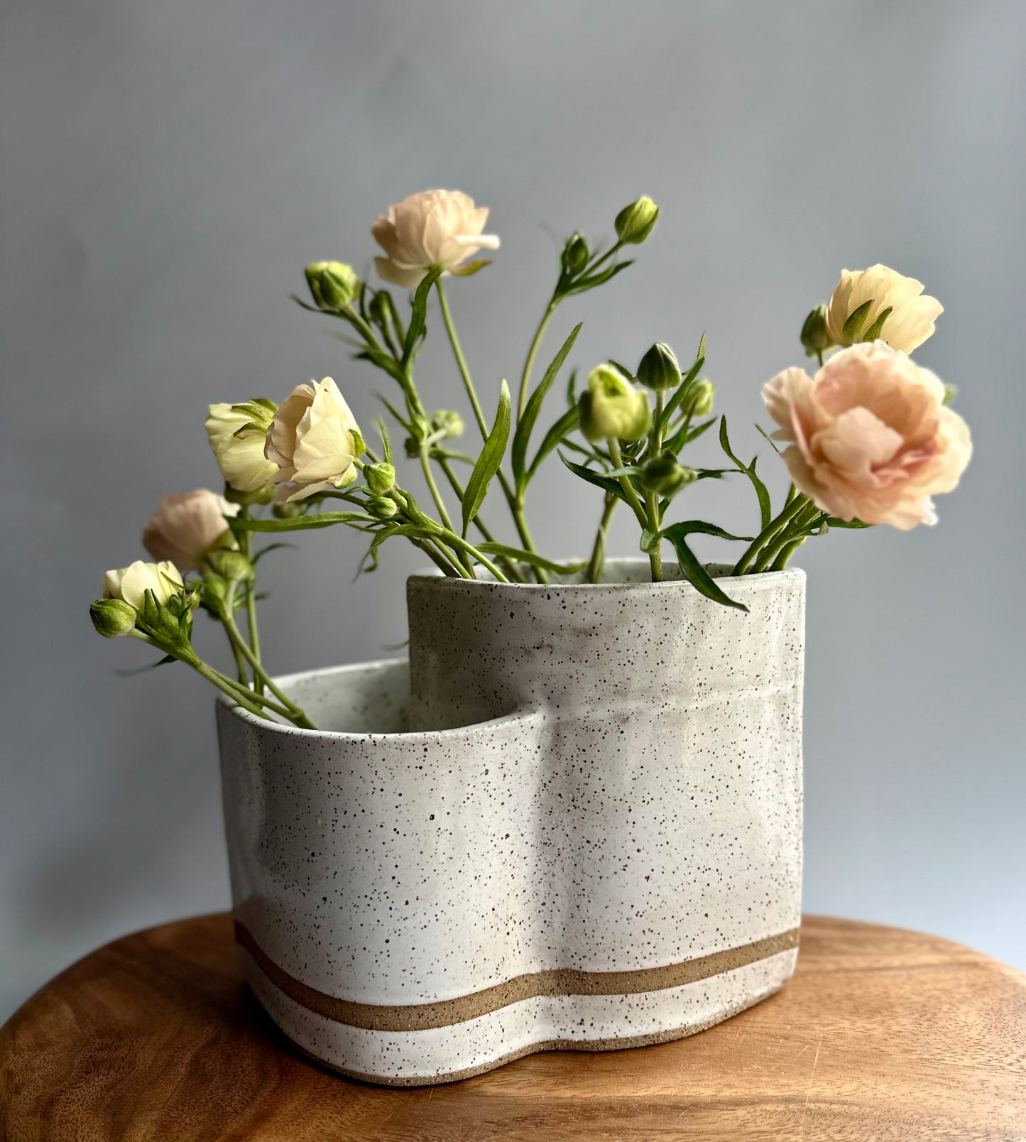 medium hand-built double vase