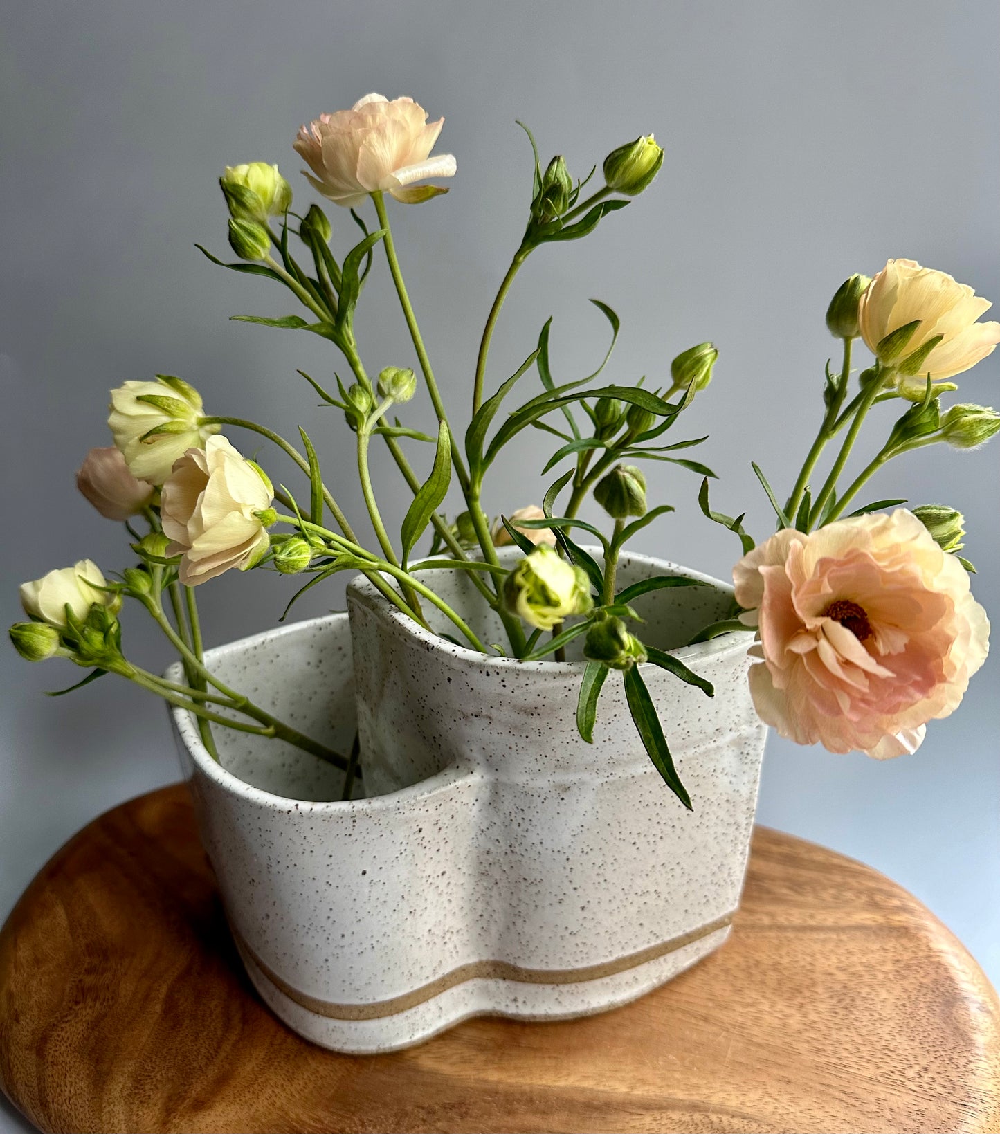 medium hand-built double vase