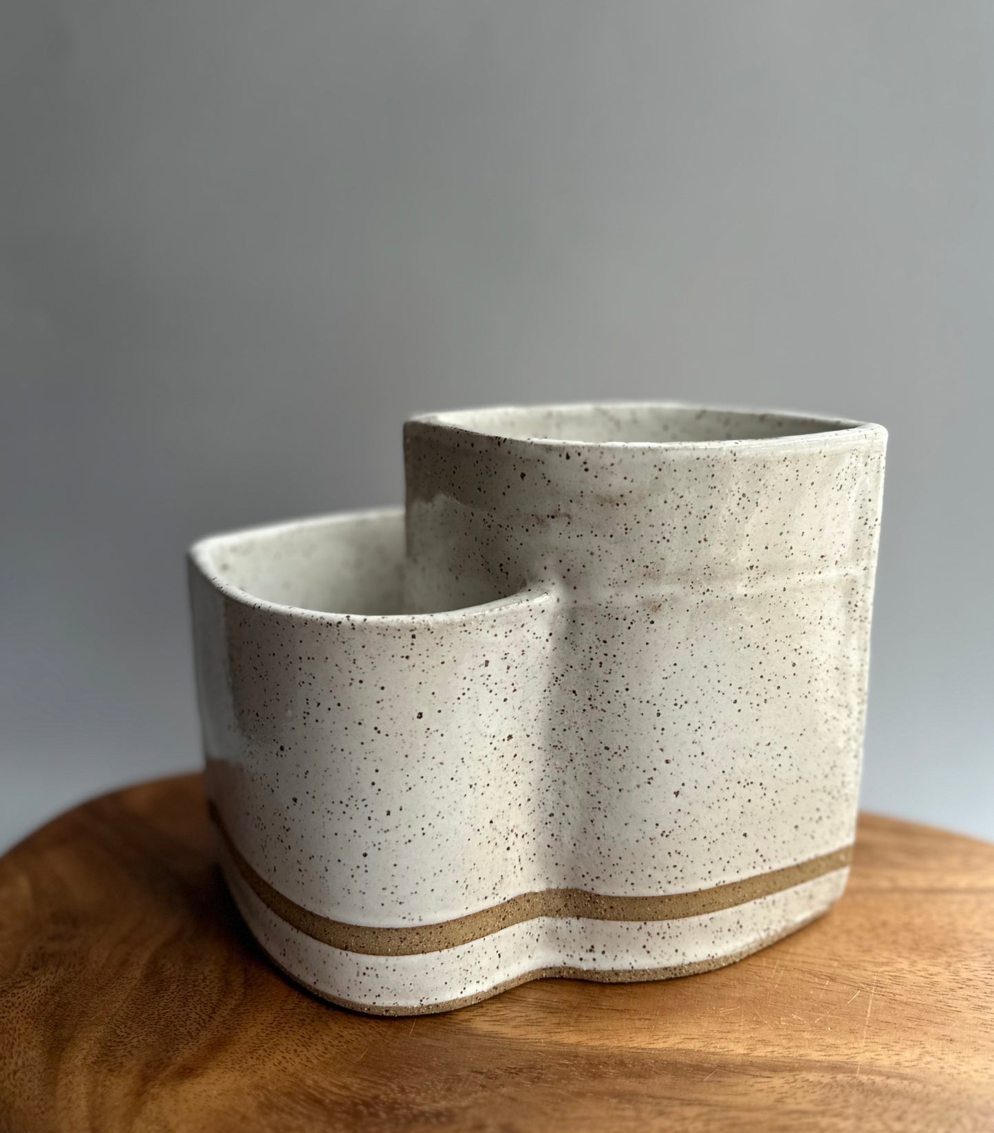 medium hand-built double vase