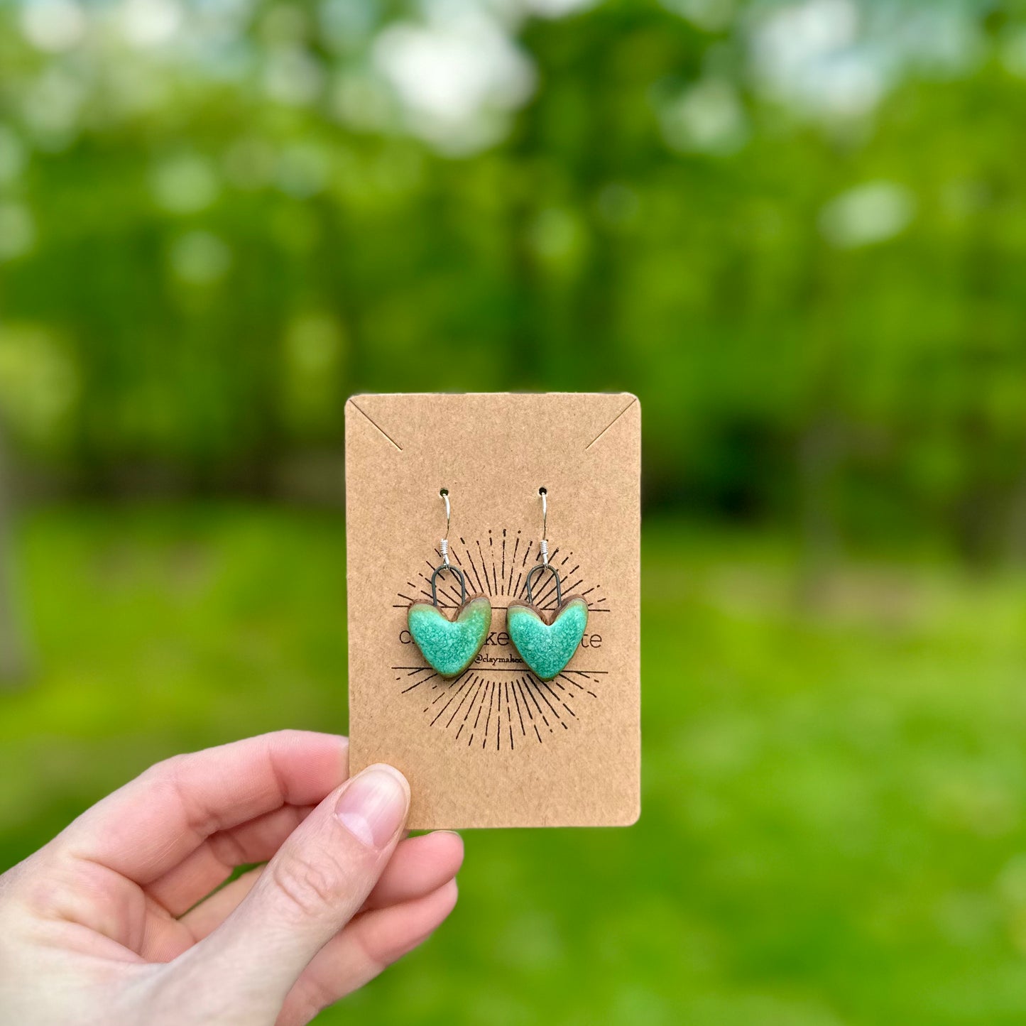 made with love • heart earrings