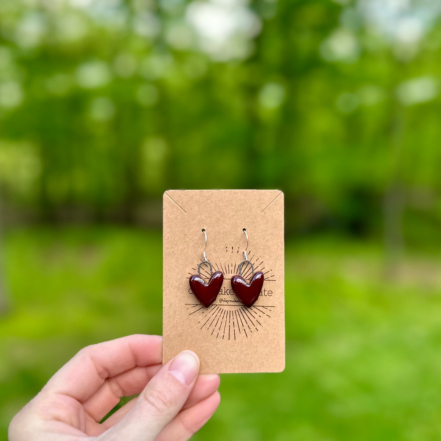 made with love • heart earrings