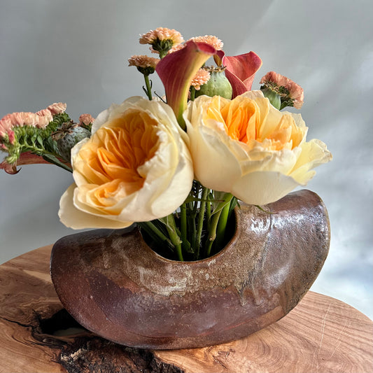 wood-fired • large wobble vase