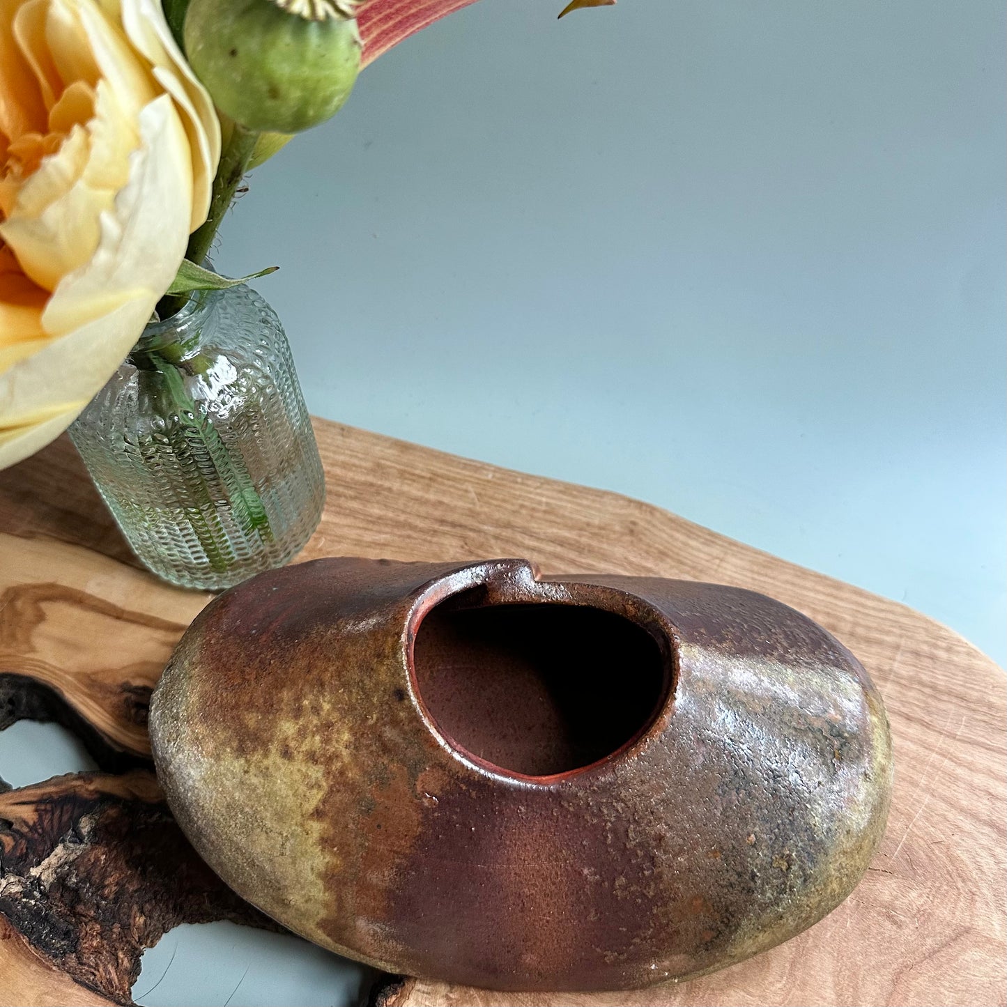 wood-fired • small wobble vase