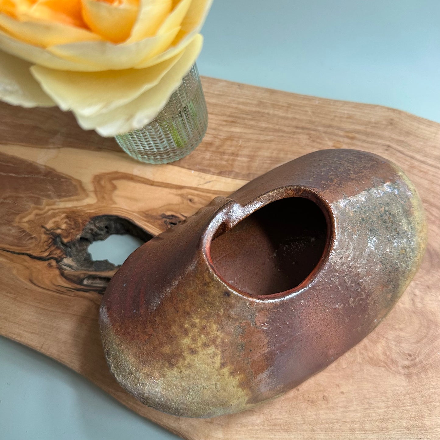 wood-fired • small wobble vase