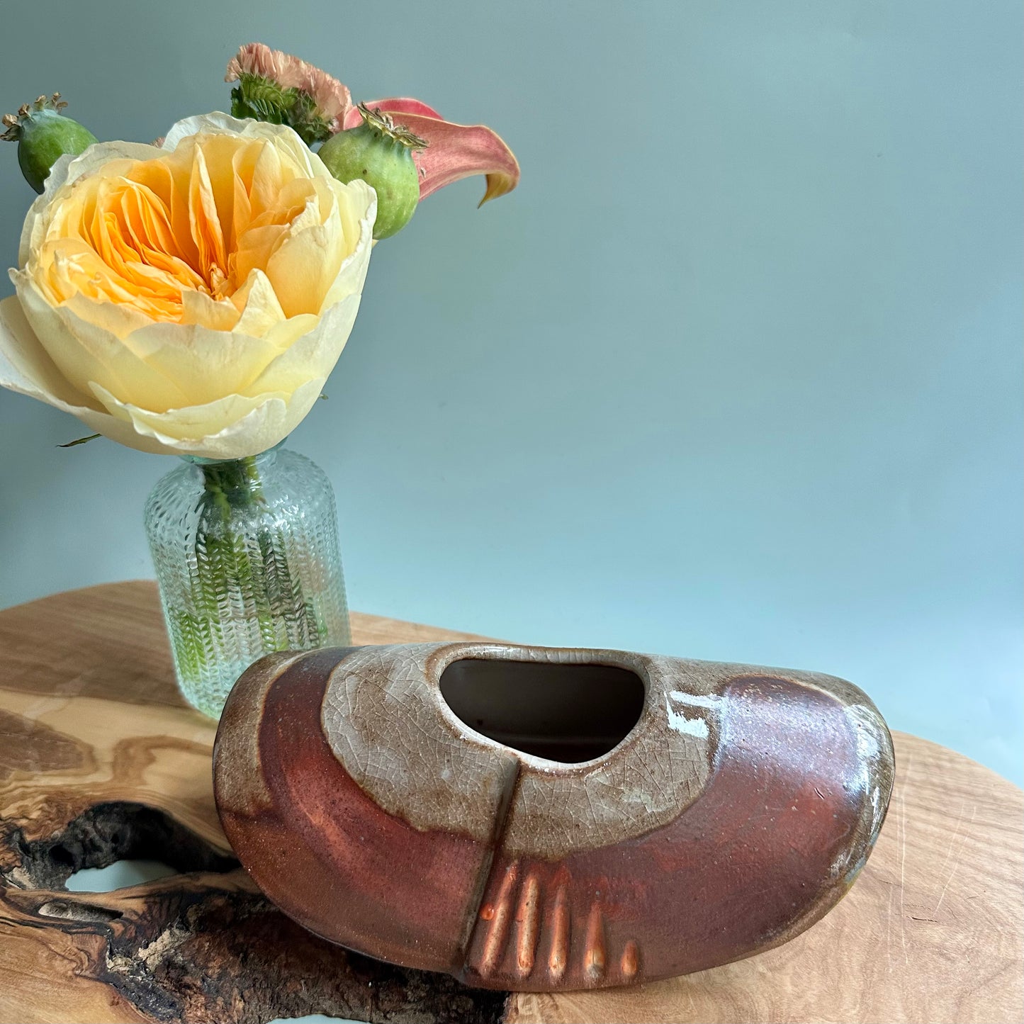 wood-fired • small wobble vase