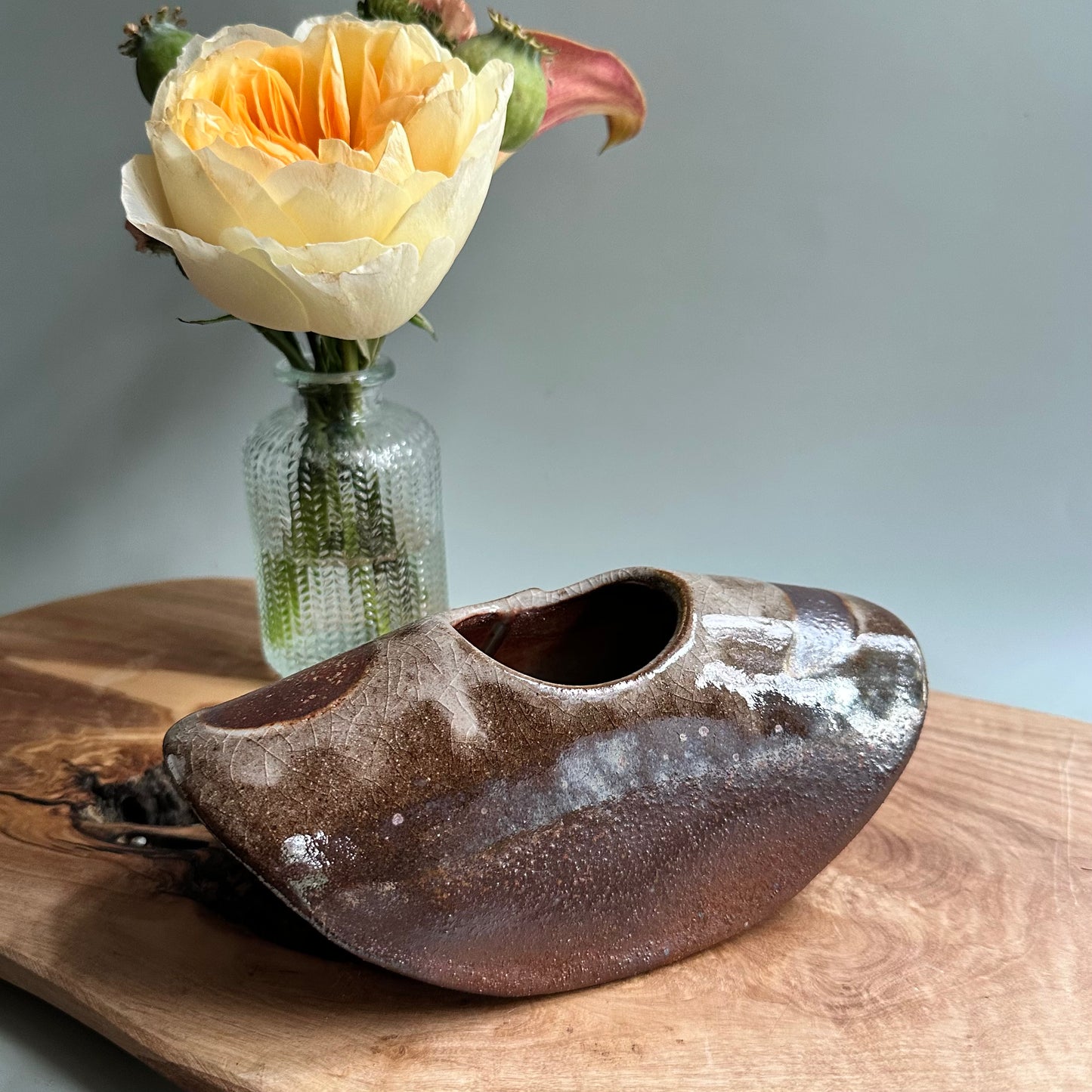 wood-fired • small wobble vase