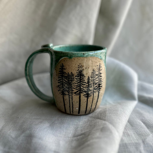 back to the trees heart mug • no. five