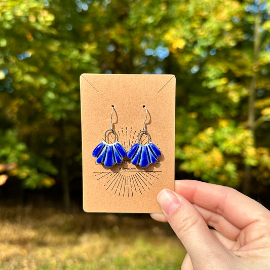 made with love • small fan earrings