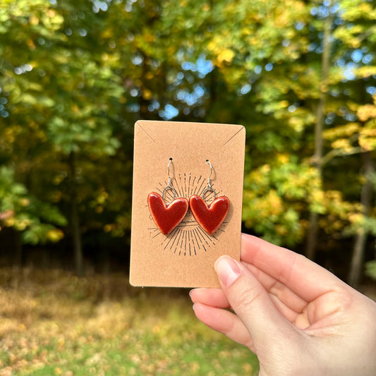 made with love • heart earrings
