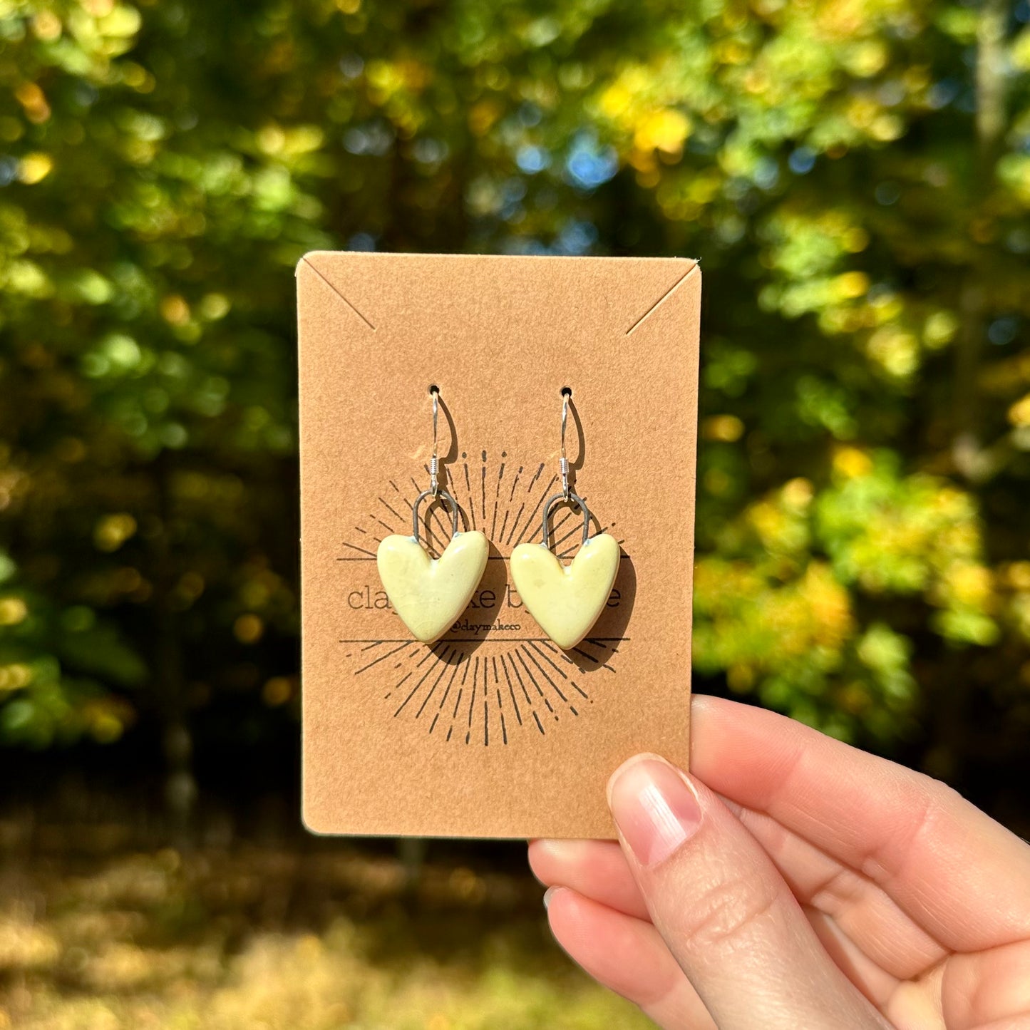 made with love • heart earrings