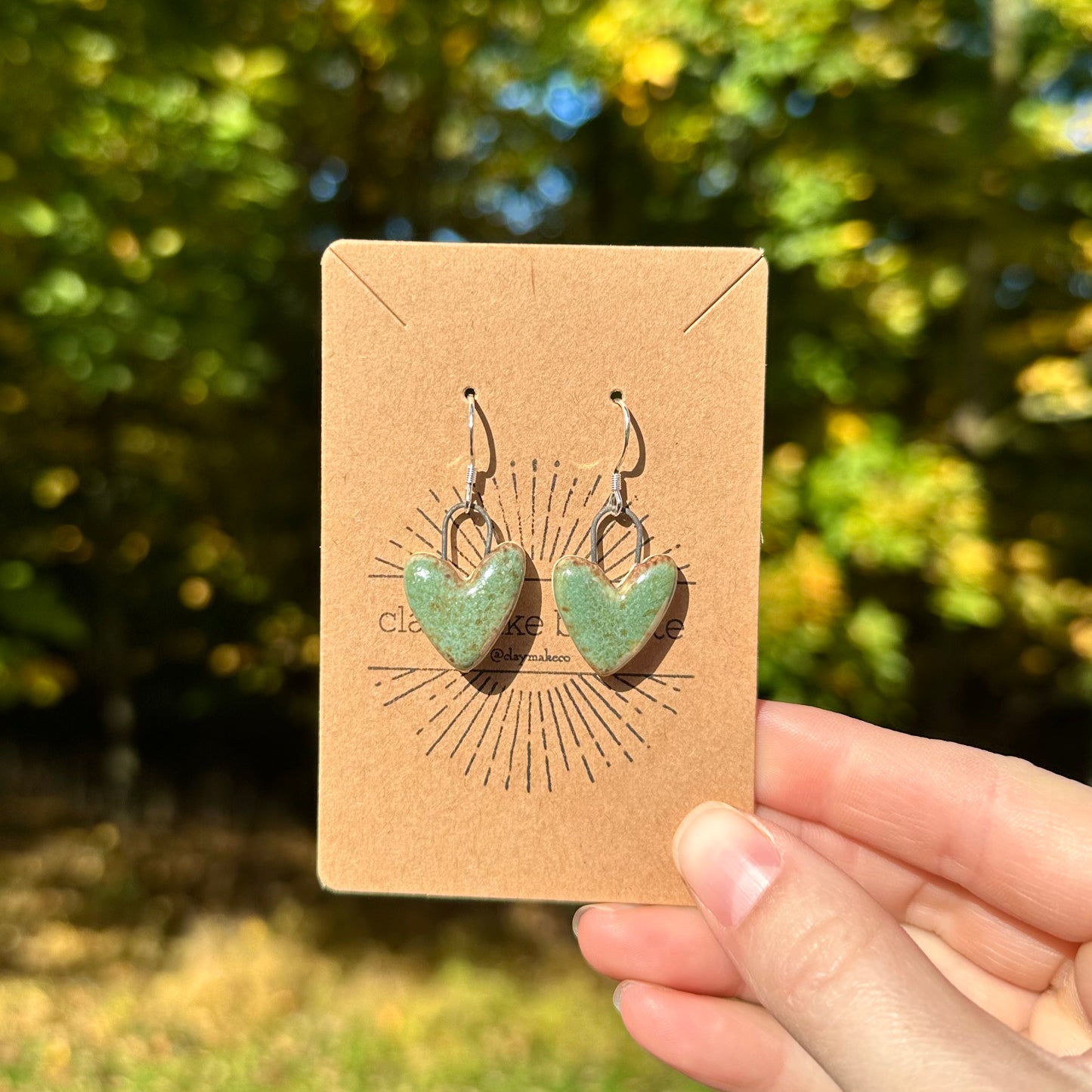made with love • heart earrings