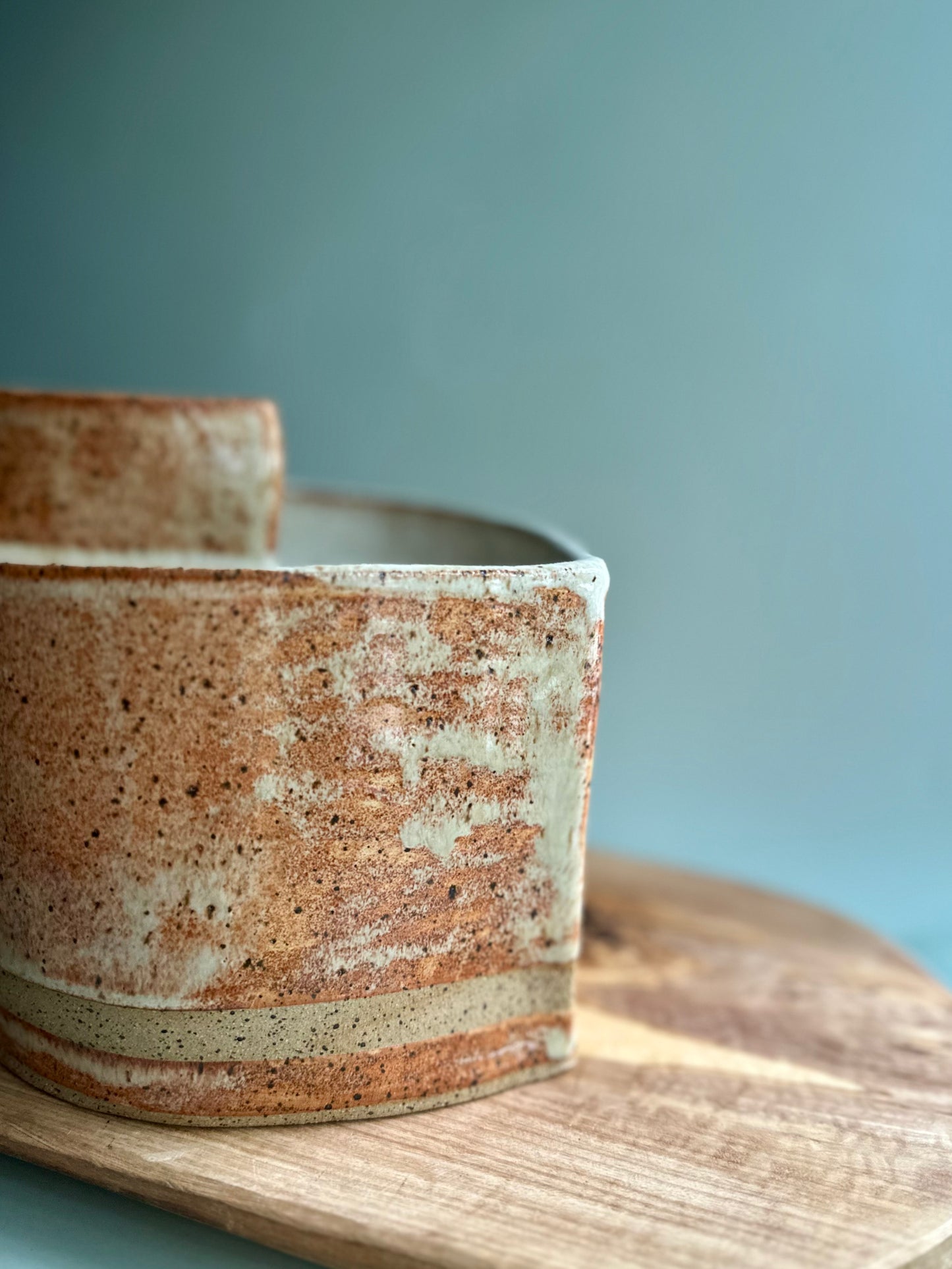 large hand-built double vase