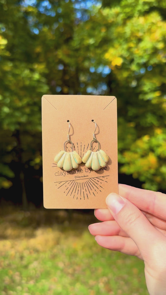 made with love • small fan earrings