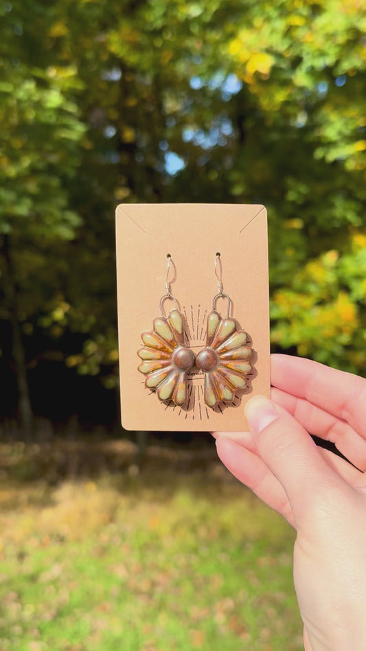 made with love • sunflower earrings